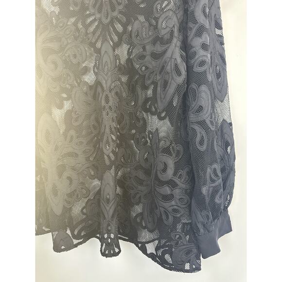 Torrid Mesh Embroidery Long Sleeve Top Plus Size 4 4X Witchy Grunge Whimsigoth - Picture 7 of 14